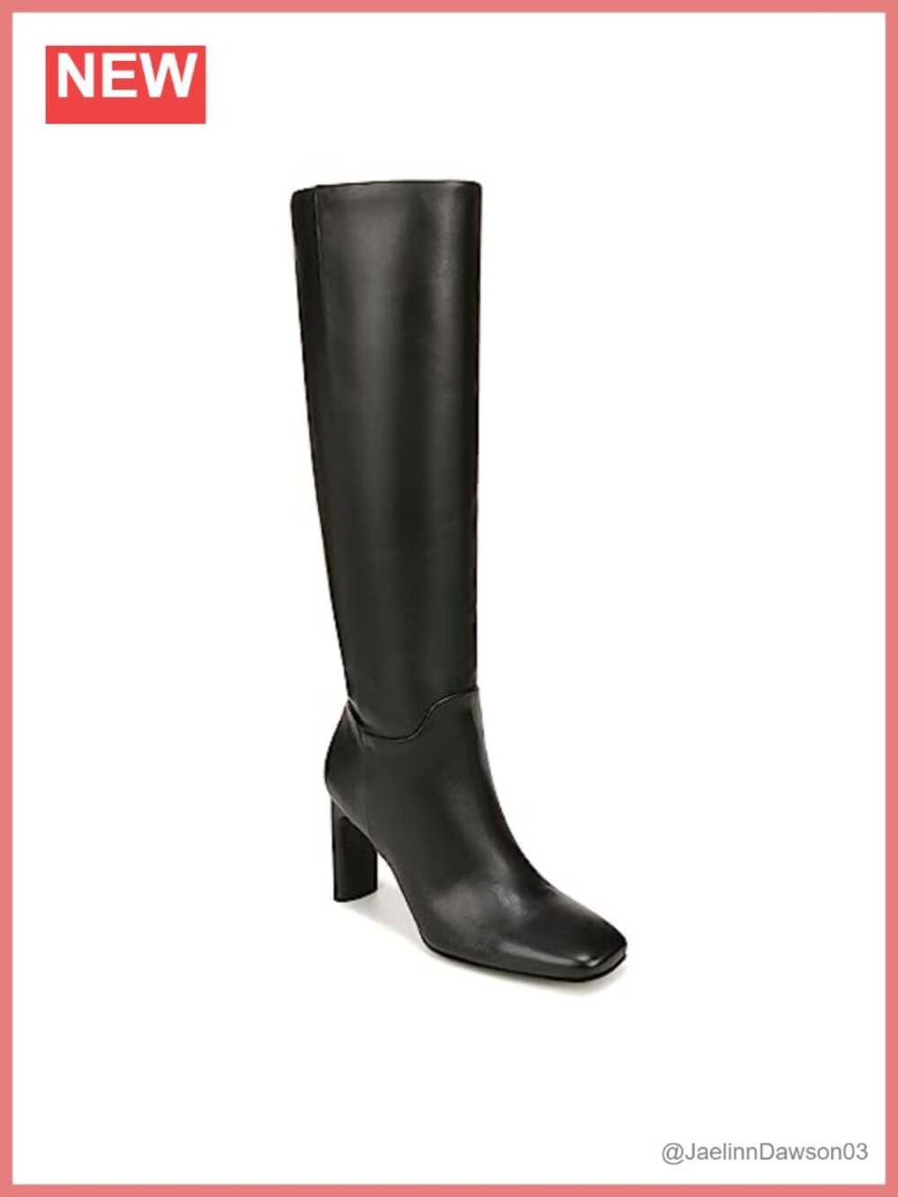Flexa High Square Toe Tall Knee High Boots Faux Leather